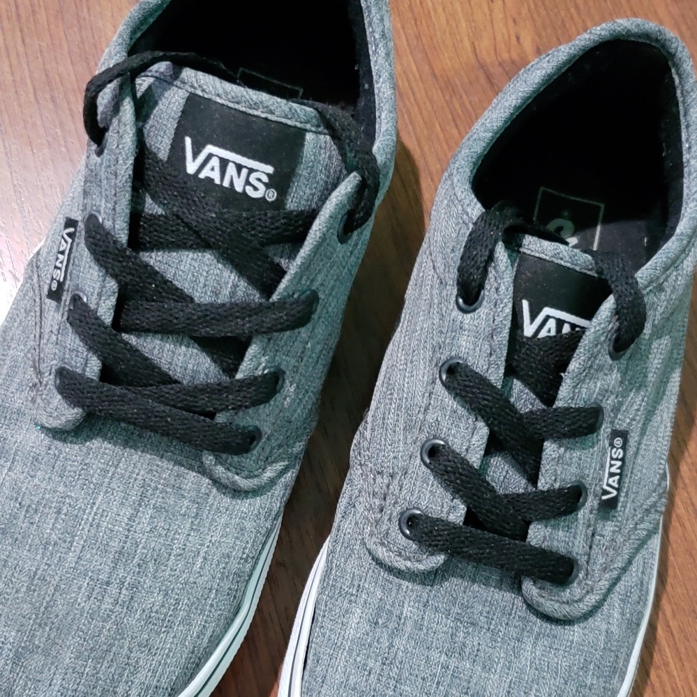 Boys Winston Rock Vans Grey Denim Shoes